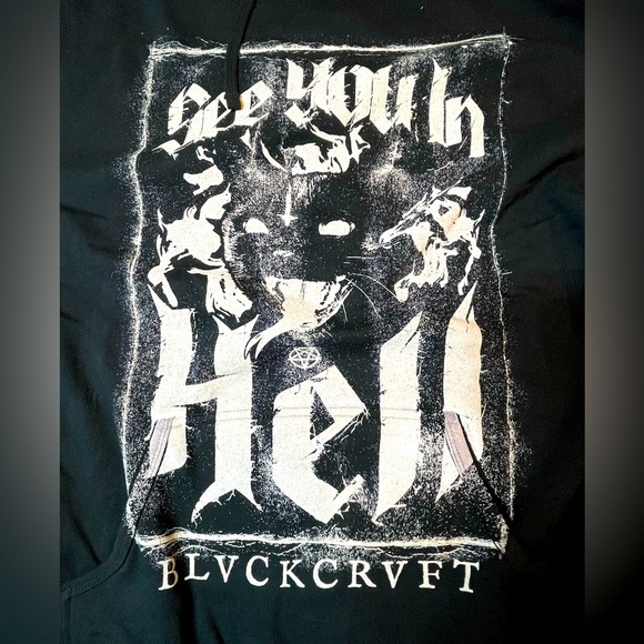 Blackcraft Cult blvckcrft | Evil Cat Hoodie | Lightweight Hoodie | XL - Picture 3 of 3